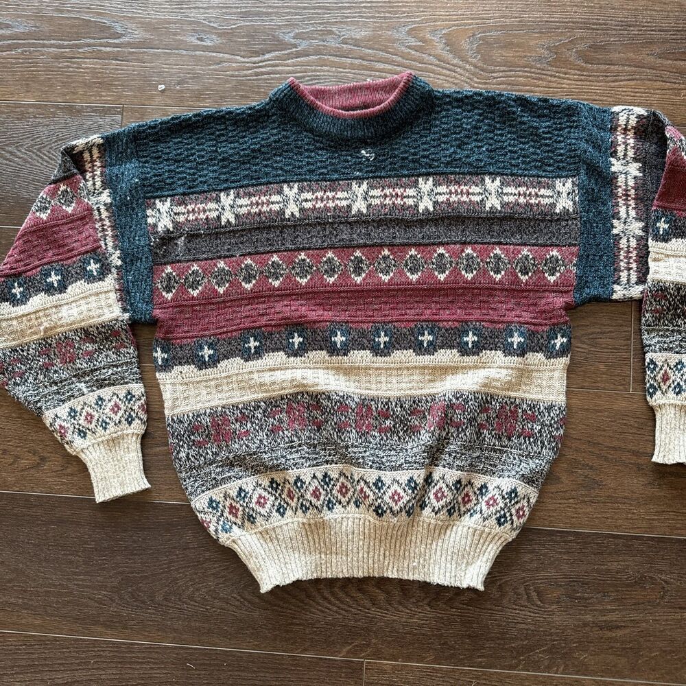 VTG Expressions International Sweater; Dad Grandpa Cosby; Mens Large; Acrylic